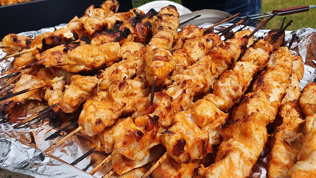 Grilled Chicken Skewers with Sauce
